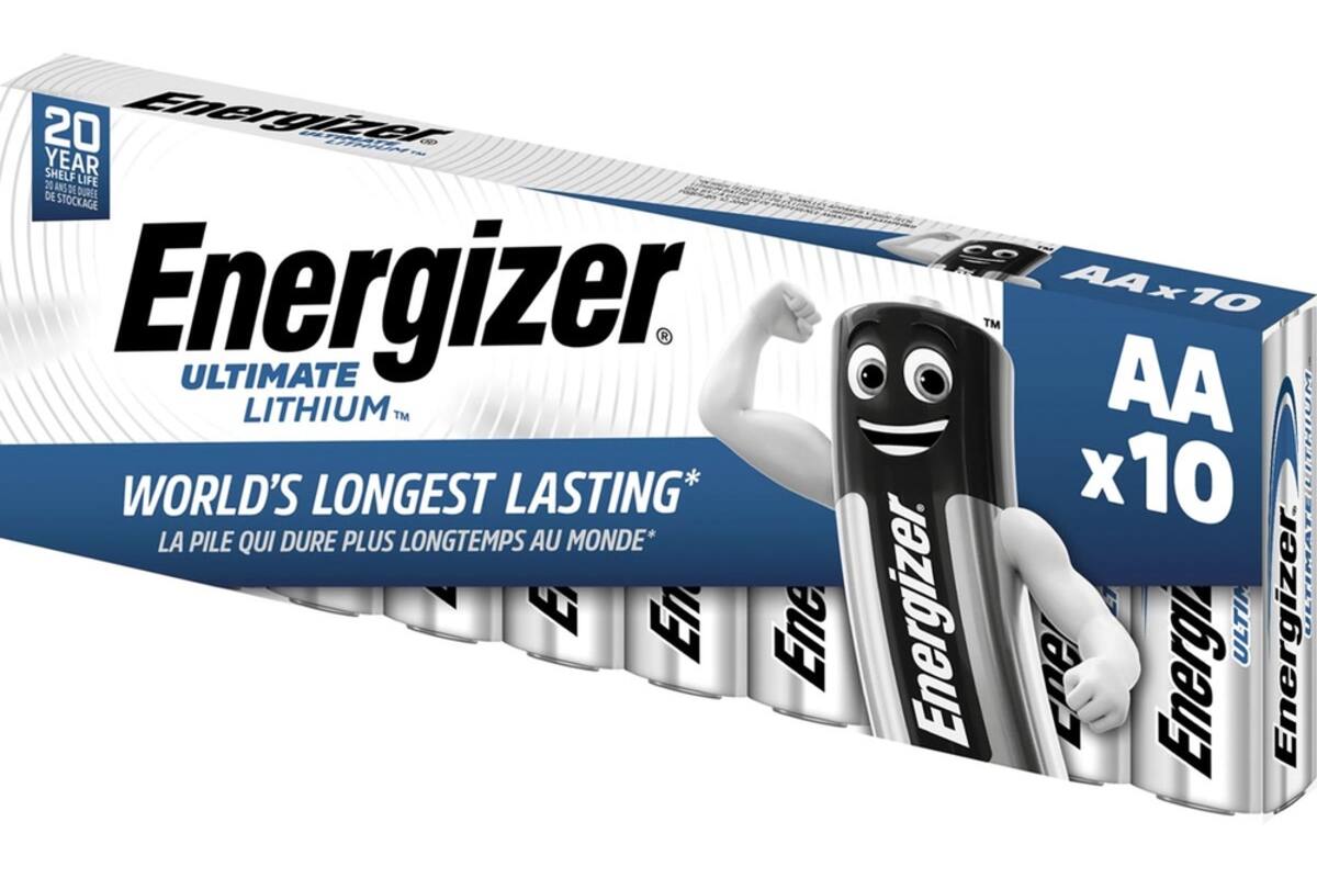Batterijen Energizer Ultimate Lithium AA/L91, pak van 10 stuks