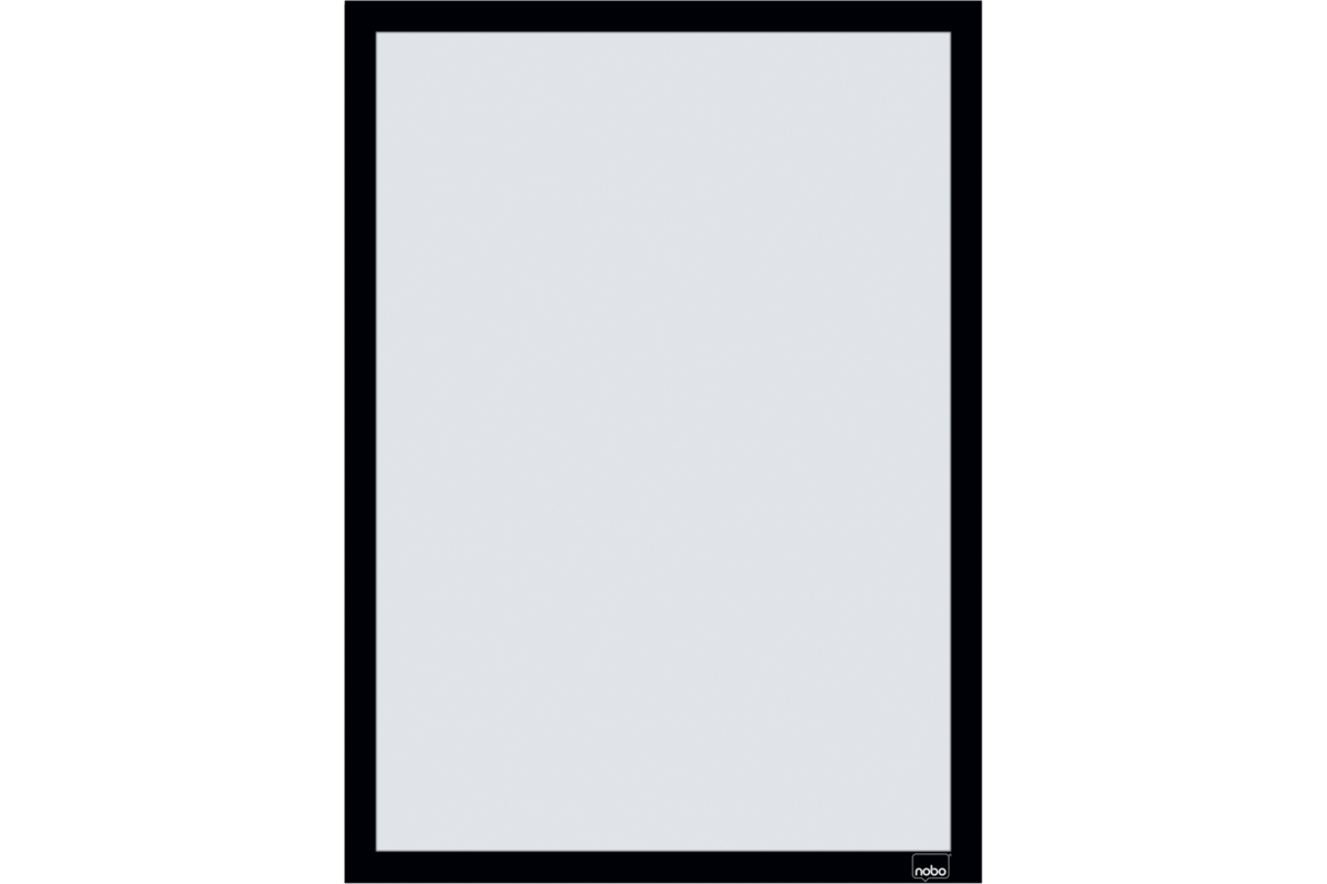 Posterframe Nobo Zelfklevende magnetische kader A3 zwart, set 2 stuks