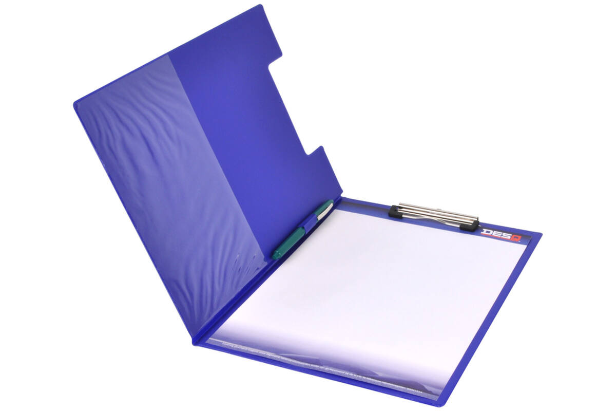 Klembord A4 dubbel PVC blauw