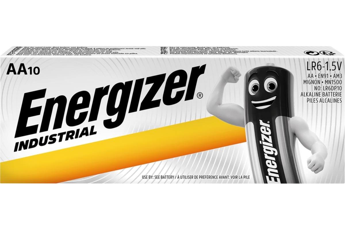 Batterijen Energizer AA alkaline Industrial LR06, 10 stuks