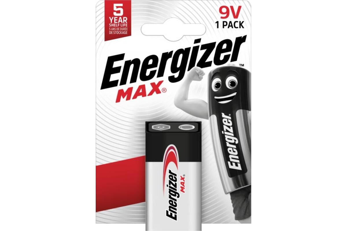 Batterij Energizer type 9 volt blok, 1 stuks