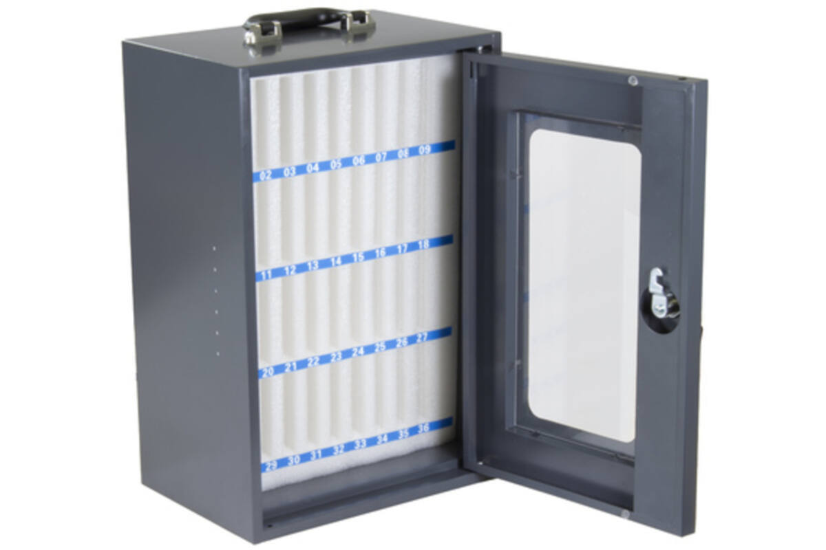 Smartphonekast 36 vaks donkergrijs 295x205x445mm
