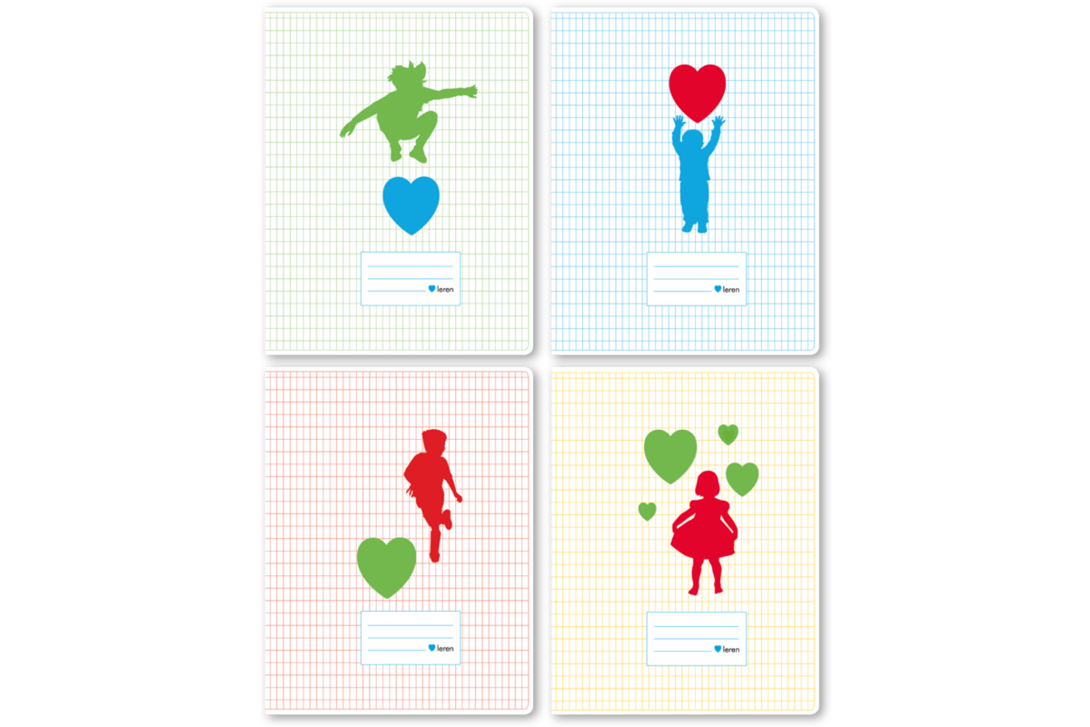 Schriften commerciaal 4x7,5 mm, hart voor leren 16,5 x 21 cm, budget (25 stuks)