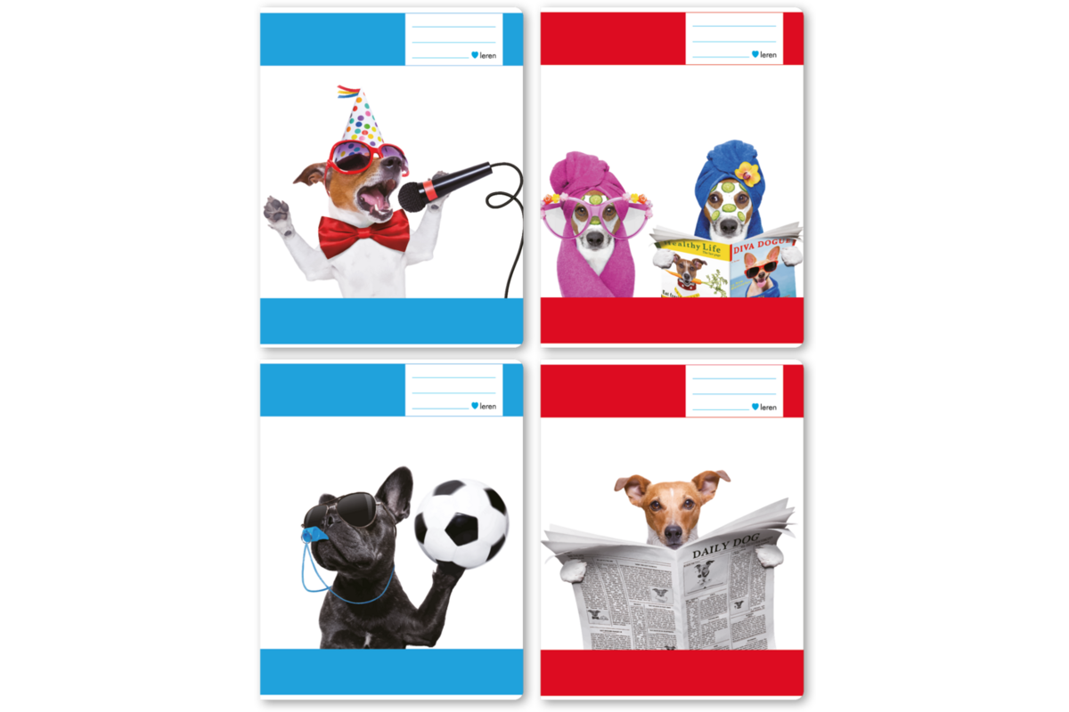 Schriften ruit 10x10 mm, gekke dieren, 16,5 x 21 cm, 80 gr (25 stuks)