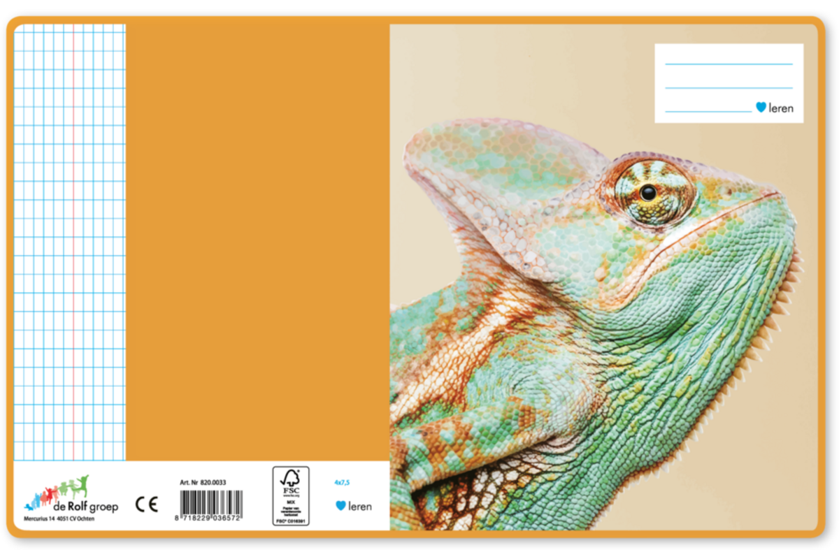 Schriften commerciaal 4x7,5 mm, reptielen, 16,5 x 21 cm, 80 gr (25 stuks)
