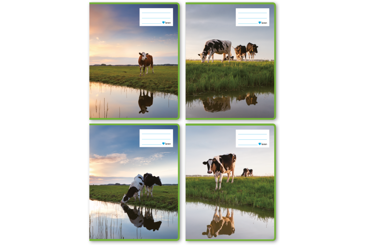Schriften commerciaal 4x7,5 mm, koeien, 16,5 x 21 cm, 80 gr (25 stuks)
