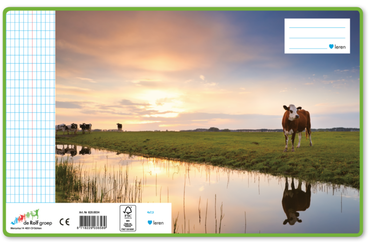 Schriften commerciaal 4x7,5 mm, koeien, 16,5 x 21 cm, 80 gr (25 stuks)