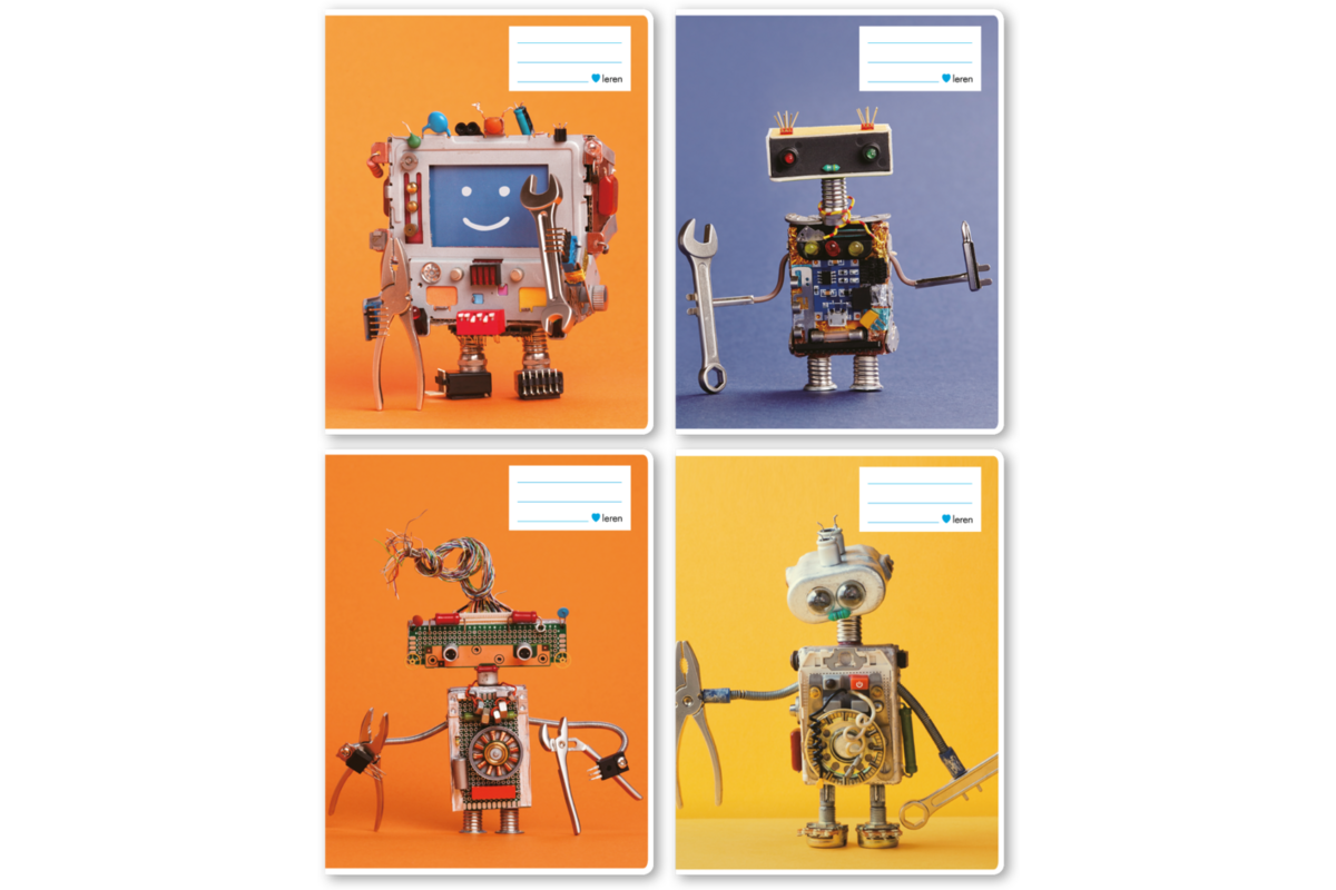 Schriften commerciaal 4x7,5 mm, robot, 16,5 x 21 cm, 80 gr (25 stuks)