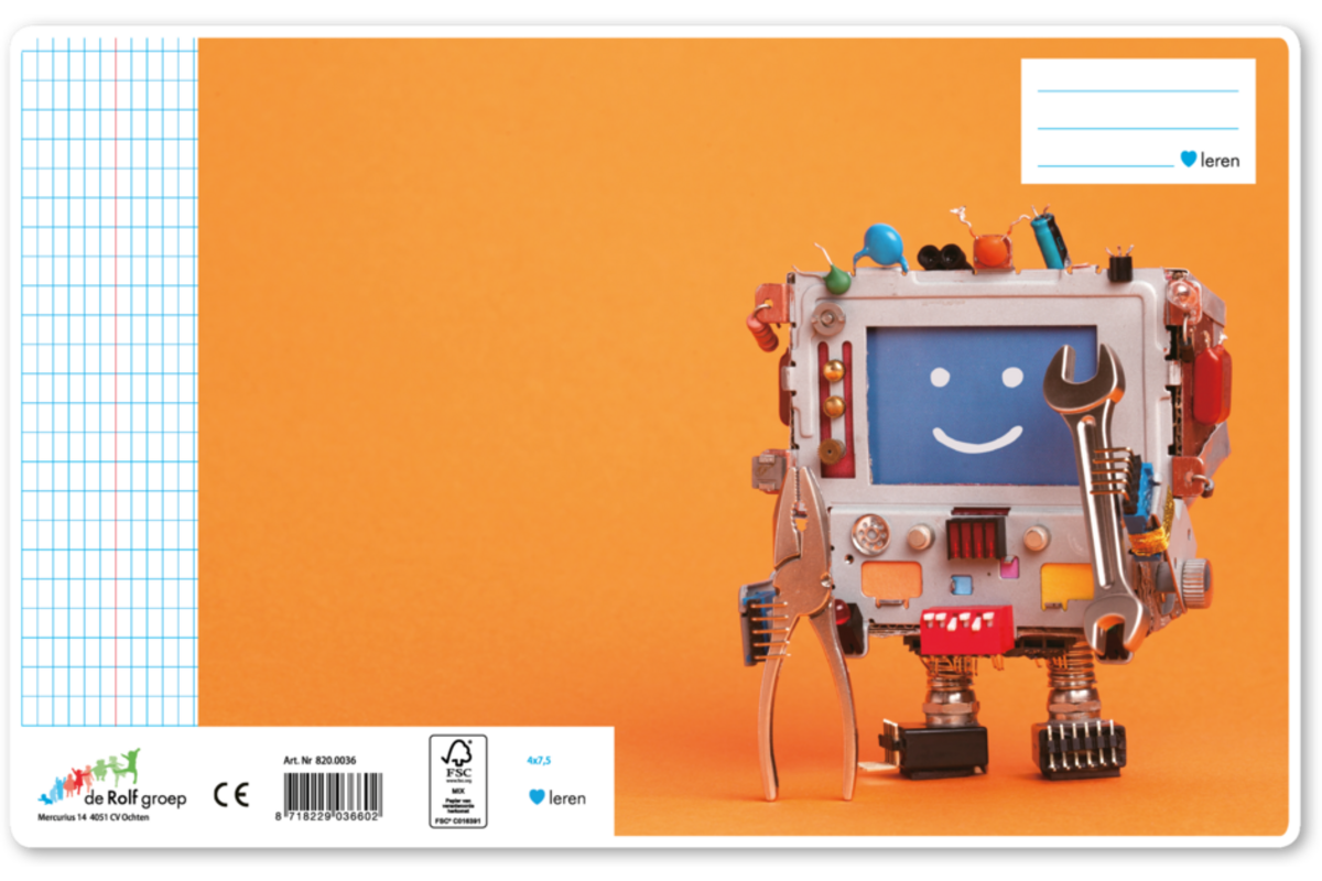 Schriften commerciaal 4x7,5 mm, robot, 16,5 x 21 cm, 80 gr (25 stuks)