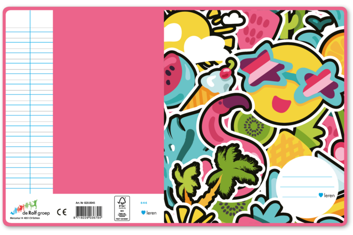 Schriften 6-4-6, zomervakantie, 16,5 x 21 cm, 80 gr (25 stuks)