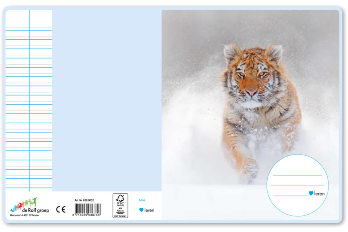 Schriften 6-3-6, dieren in de sneeuw, 16,5 x 21 cm, 80 gr (25 stuks)