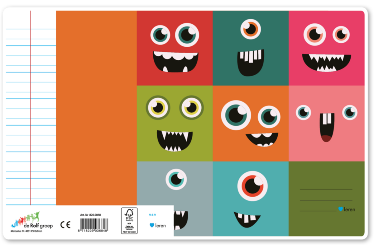 Schriften 9-6-9, monsters, 16,5 x 21 cm, 80 gr (25 stuks)