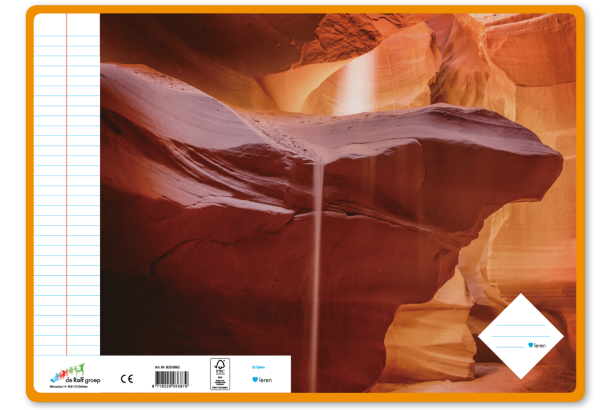 Schriften 35 lijnen, canyon, 21 x 29,7 cm (A4), 70 gr (25 stuks)