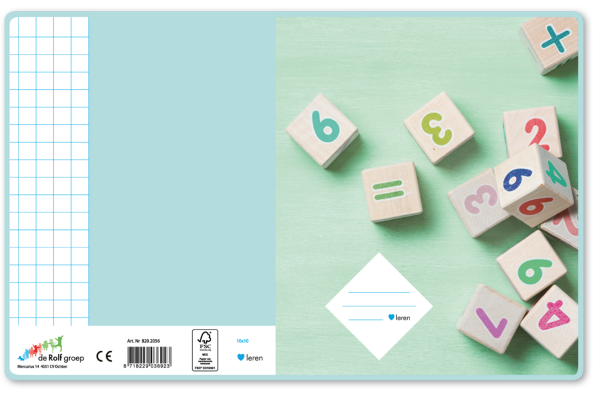 Schriften ruit 10x10 mm, rekenblokken, 16,5 x 21 cm, 80 gr (25 stuks)