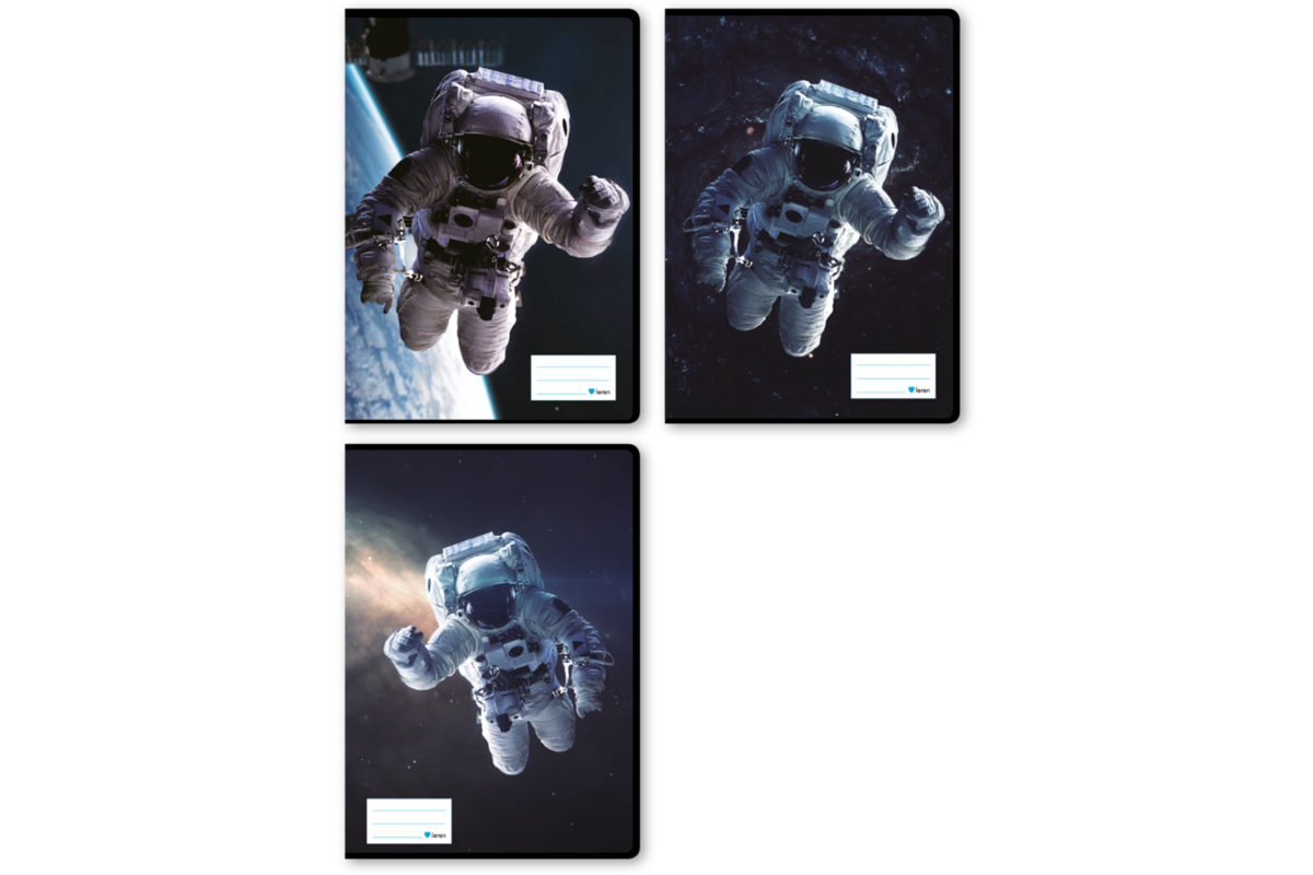 Projectschriften 35 lijnen/blanco, astronaut, 21 x 29,7 cm (A4), 70 gr (25 stuks)