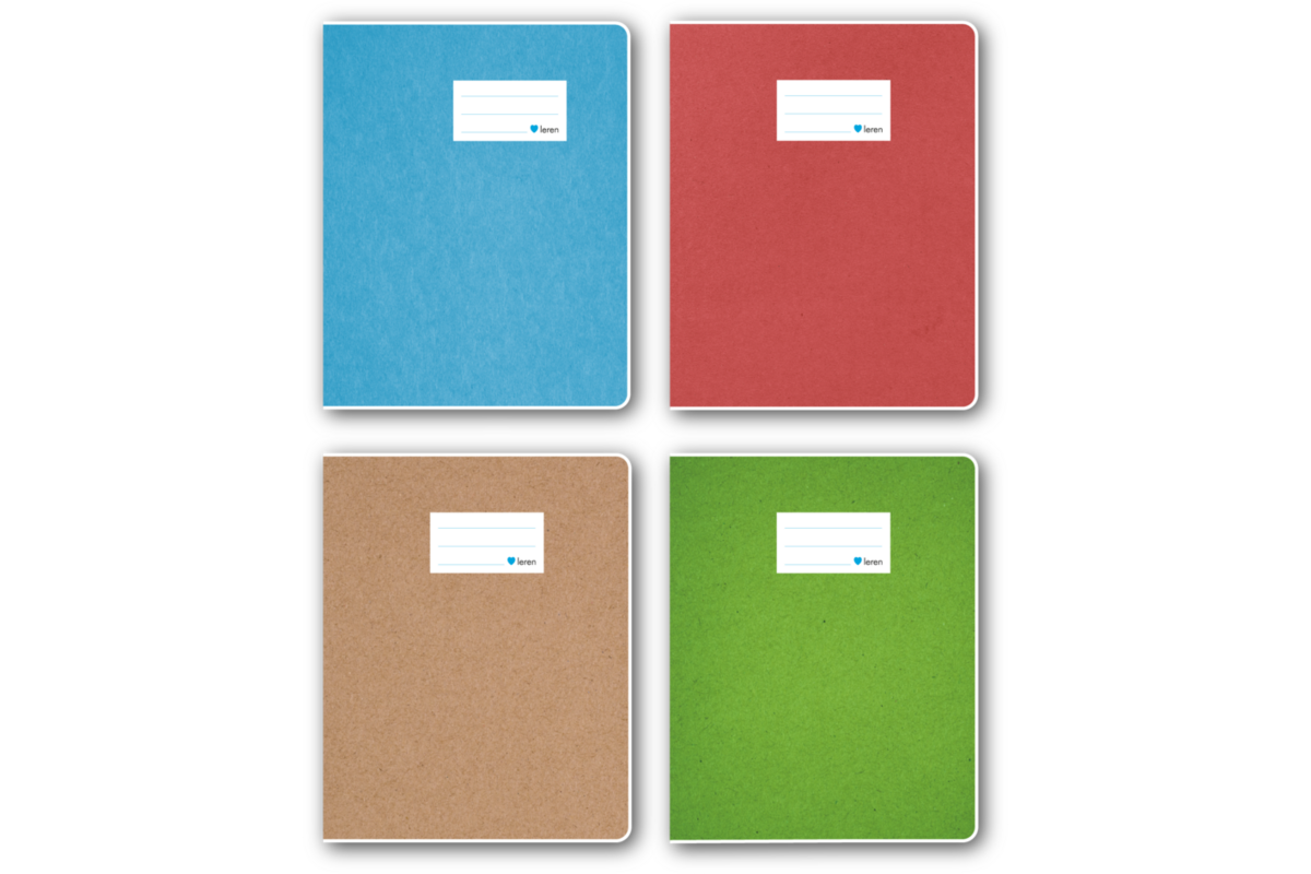 Schriften 24 lijnen, kraft look, 16,5 x 21 cm, 80 gr (25 stuks)
