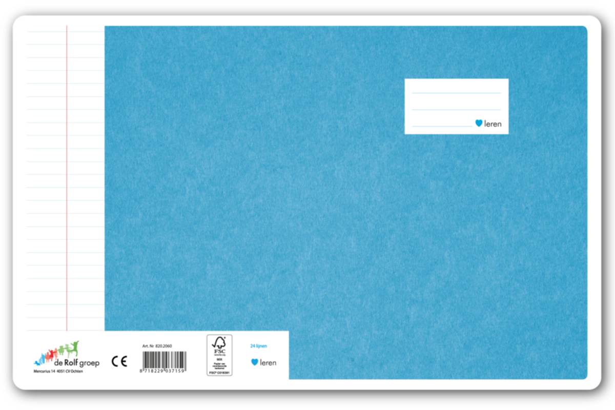 Schriften 24 lijnen, kraft look, 16,5 x 21 cm, 80 gr (25 stuks)