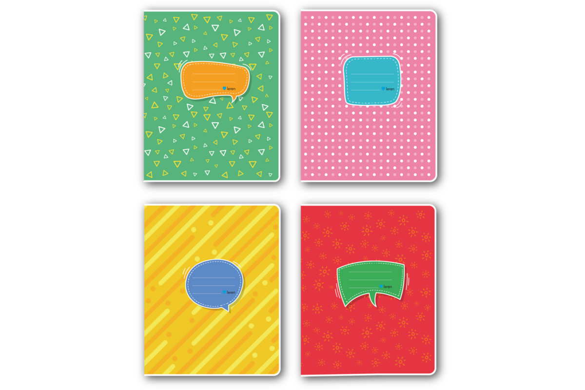 Schriften 24 lijnen, kleurenfestijn, 16,5 x 21 cm, 80 gr (25 stuks)