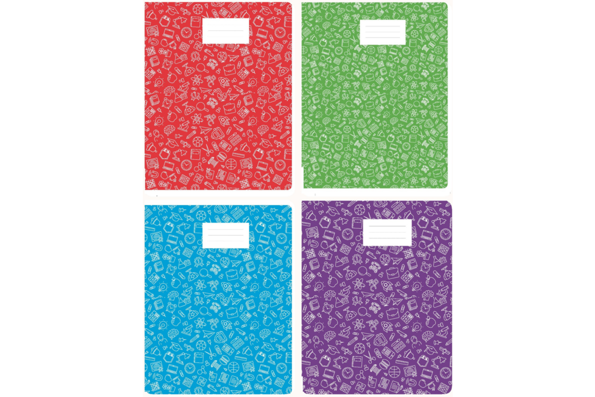 Schriften ruit 10x10 mm, back to school, 21 x 29,7 cm (A4), 80 gr