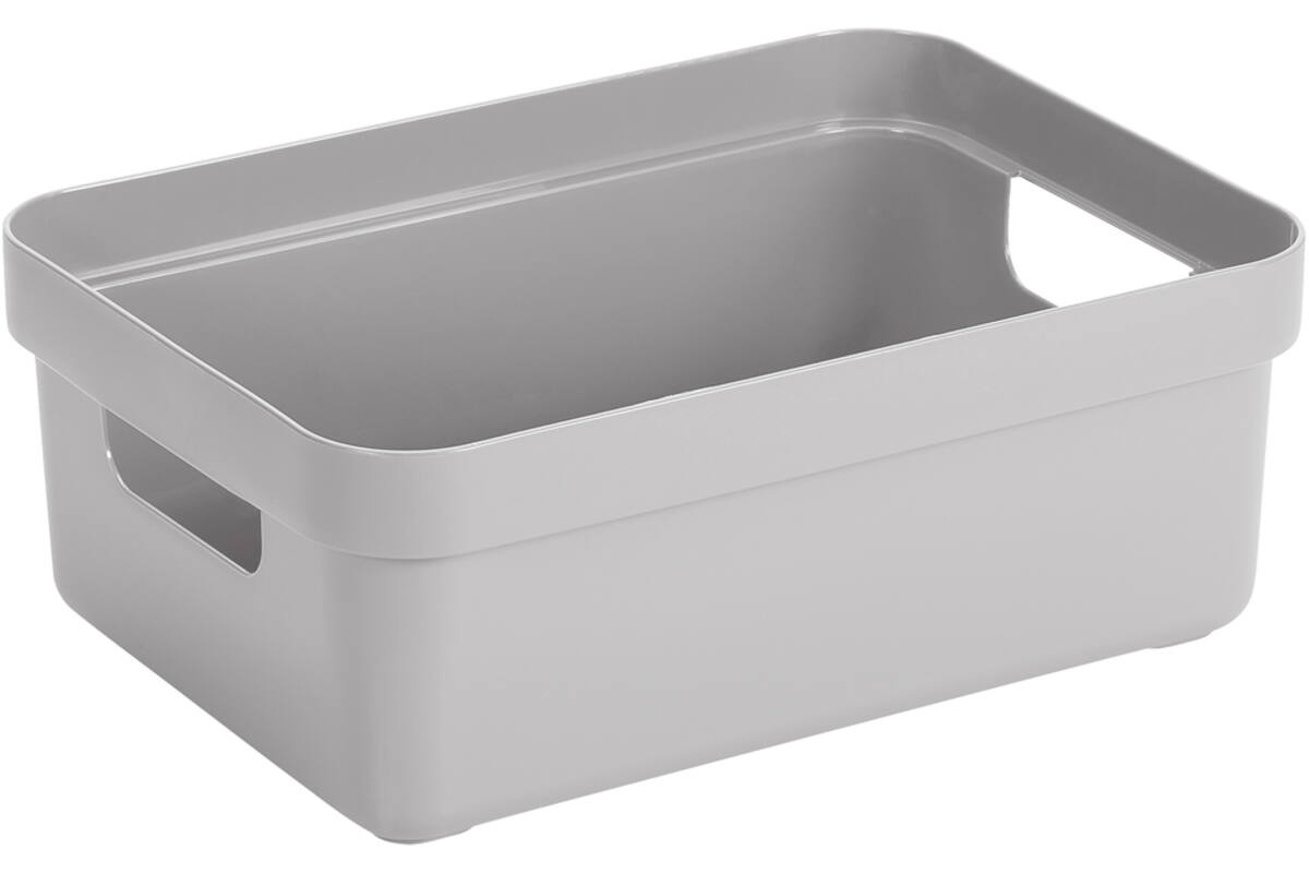 Opbergbox Sigma lichtgrijs 350 x 246 x122 mm, 9 liter