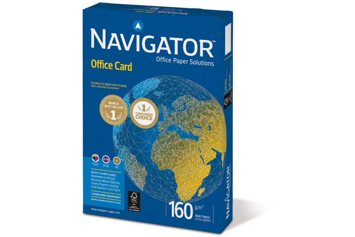 Kopieerpapier A4 Navigator 160 gram, 250 vel