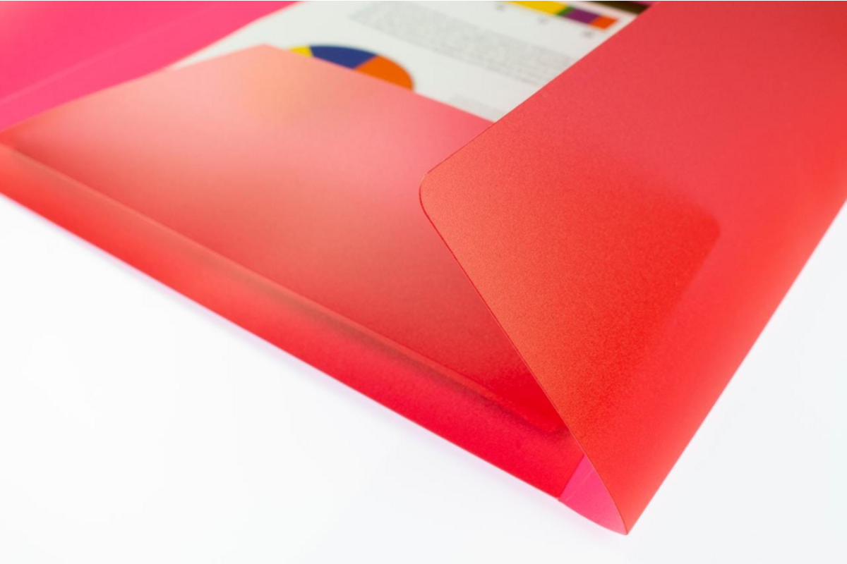 Elastomap A4 PP transparant rood