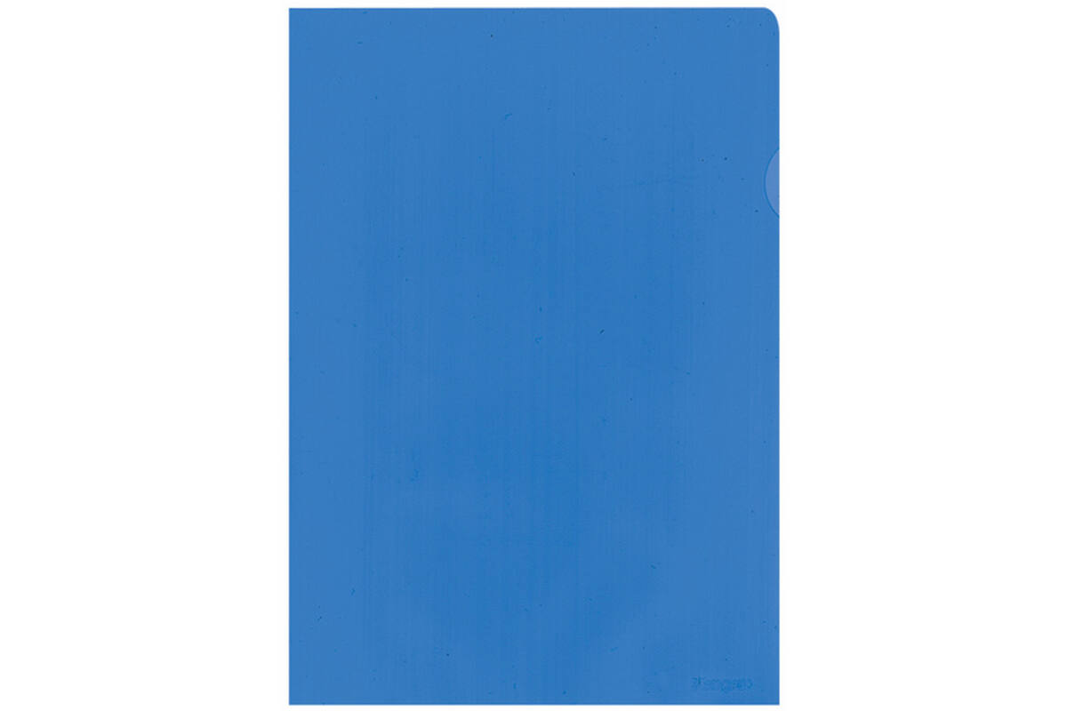 L-map A4 120 mu transparant blauw, 10 stuks