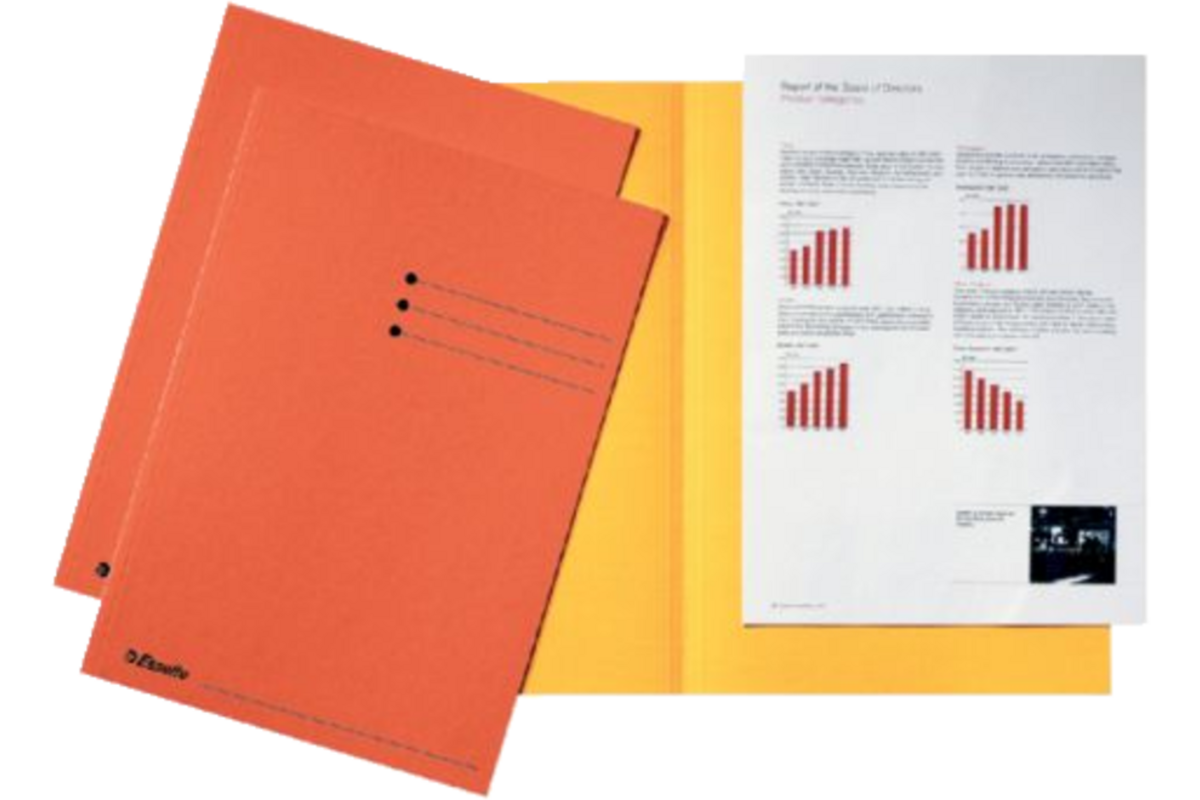 Binnenmap Esselte A4 oranje, karton 180 grs.