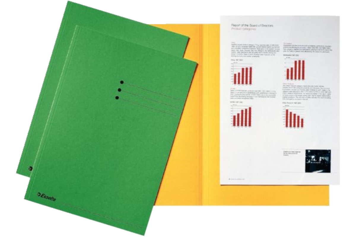 Binnenmap Esselte A4 groen, karton 180 grs.