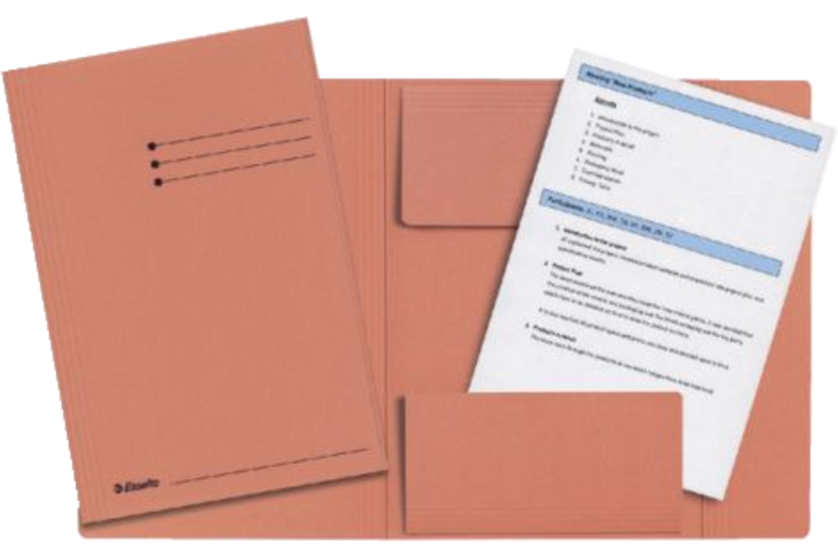 Dossiermap oranje folio gerecycled karton