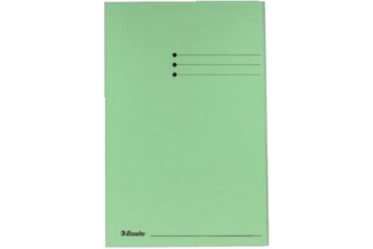 Dossiermap groen folio gerecycled karton