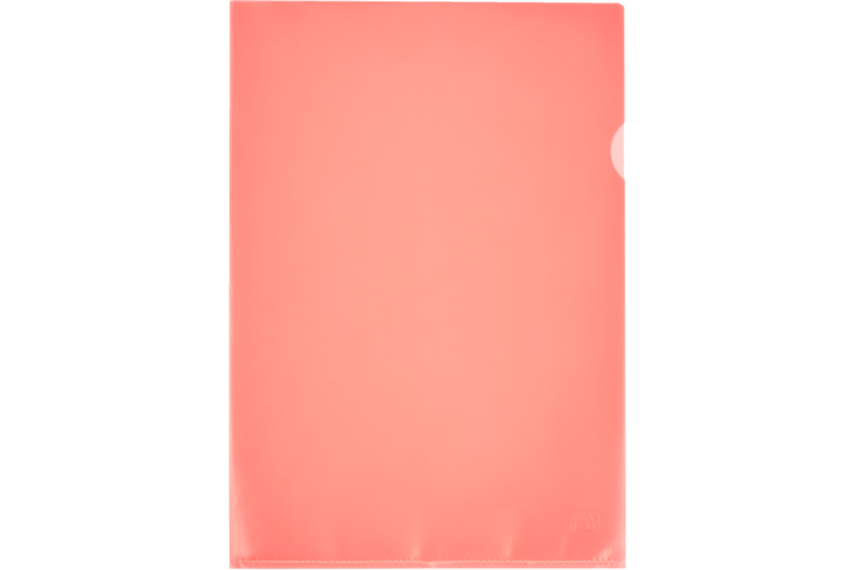 L-map A4 120 mu transparant rood, 10 stuks