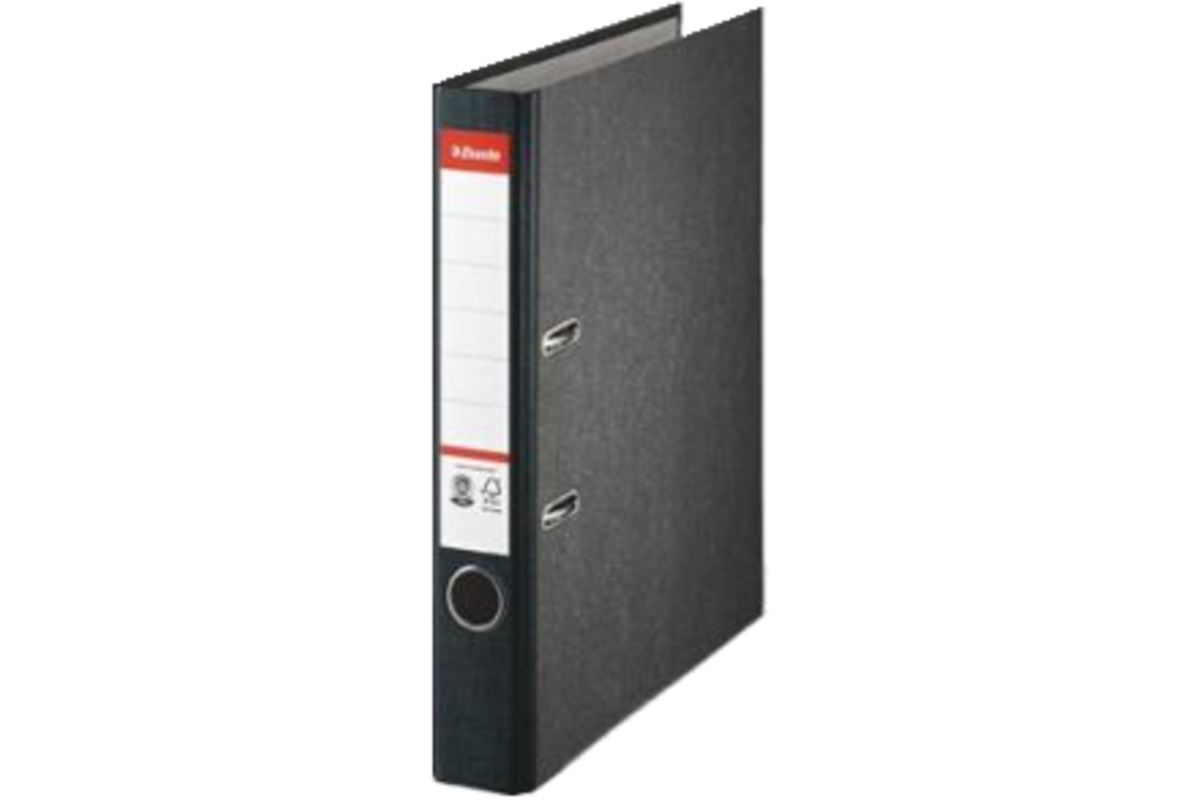 Ordner Esselte A4 smalrug, grijs/zwart gewolkt FSC