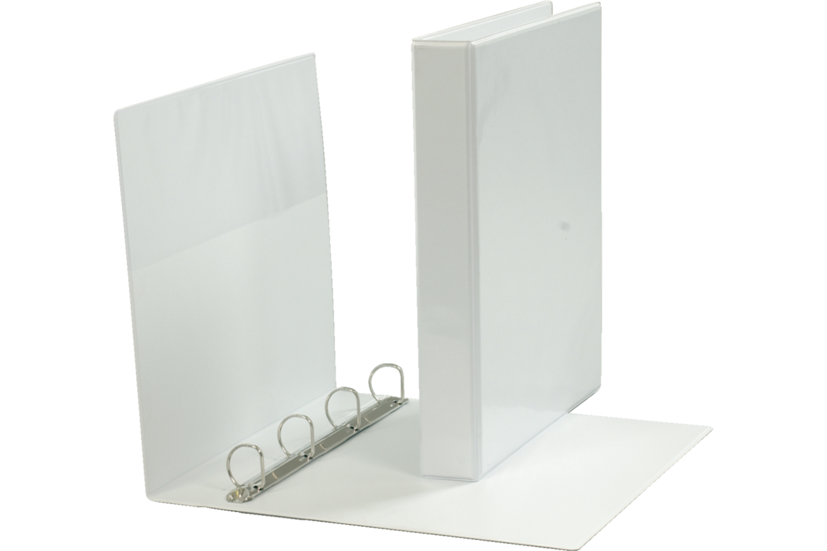 Presentatiemap Esselte 4-rings D-25mm met binnenhoes wit