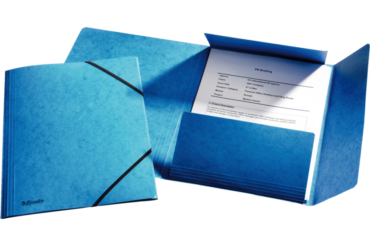 Elastomap Esselte karton blauw