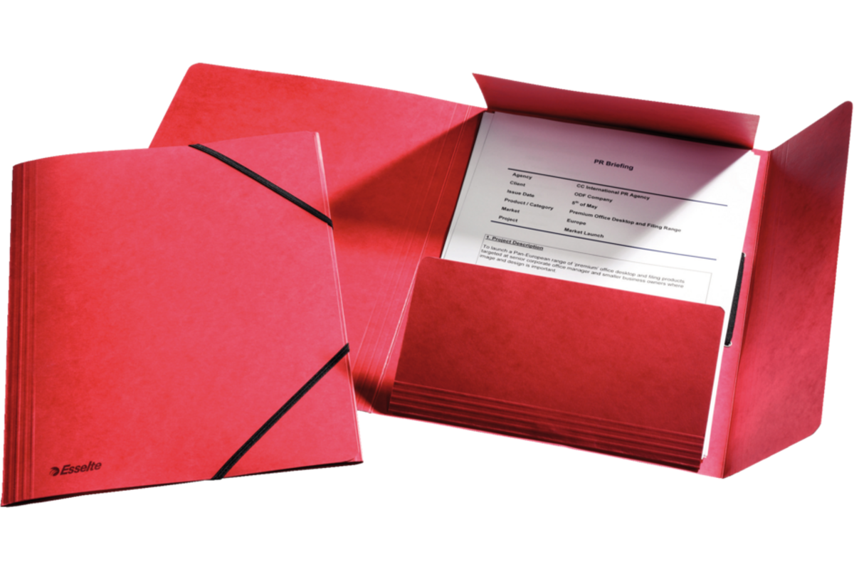 Elastomap Esselte karton rood