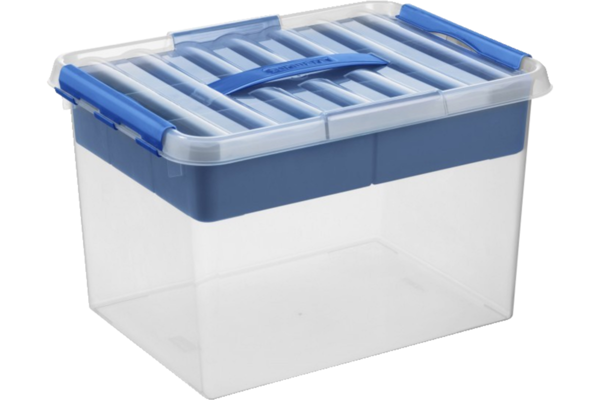 Opbergbak met deksel 40 x 30 x 26 cm 22 liter met inzetbak