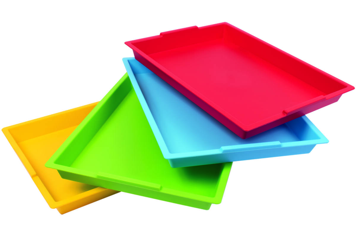 Knutsel tray 40,5 x 30,5 x 4 cm assorti, 4 stuks