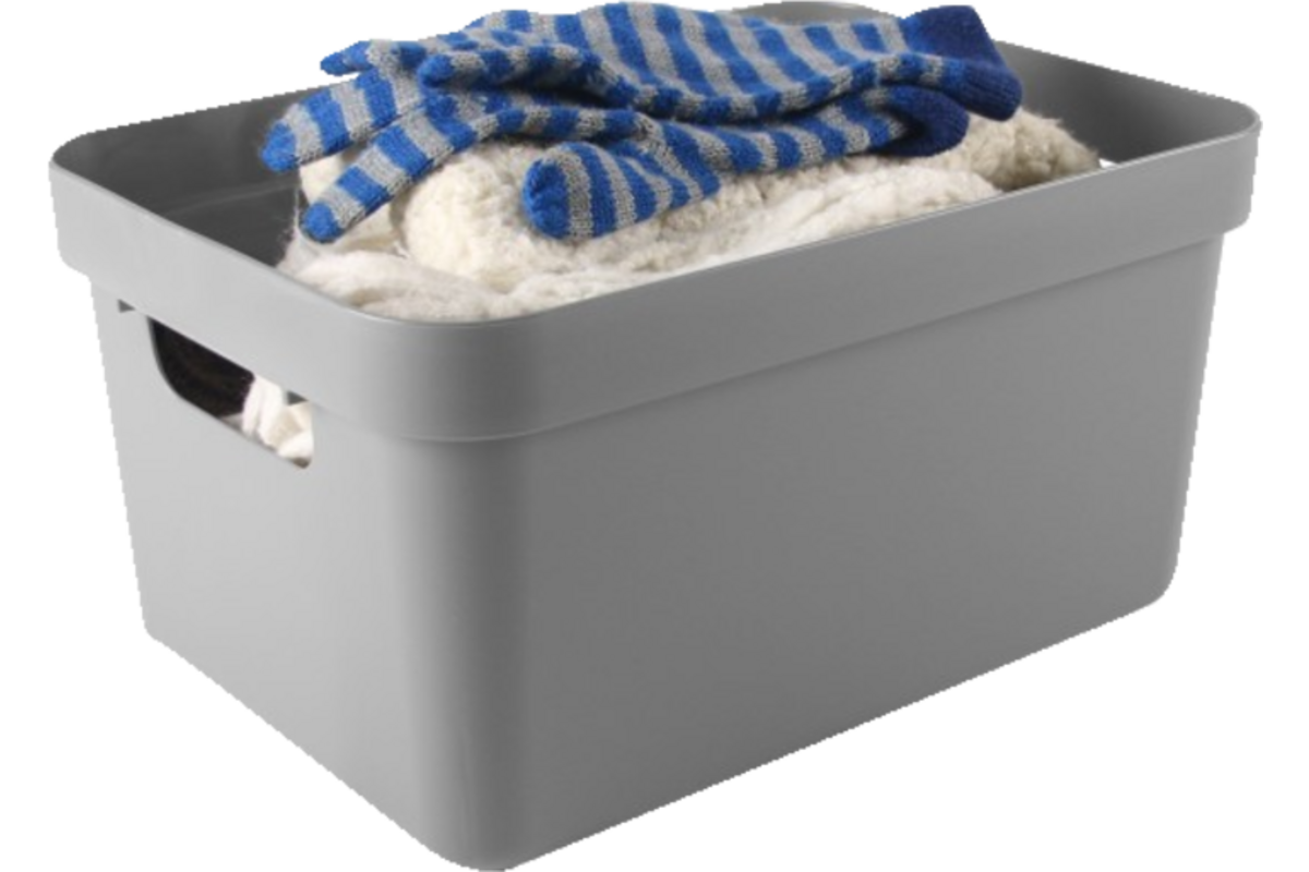 Opbergbox Sigma lichtgrijs 352 x 253 x183 mm, 13 liter