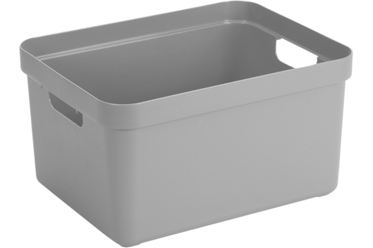 Opbergbox Sigma lichtgrijs 453 x 354 x 243 mm, 32 liter