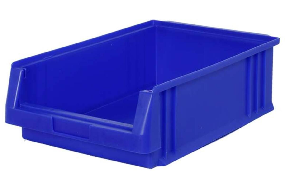 Mini magazijnbak stapelbaar blauw 500/465x315x150 mm