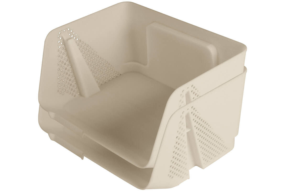 Opbergbak stappelaar sigma small beige, 2 stuks