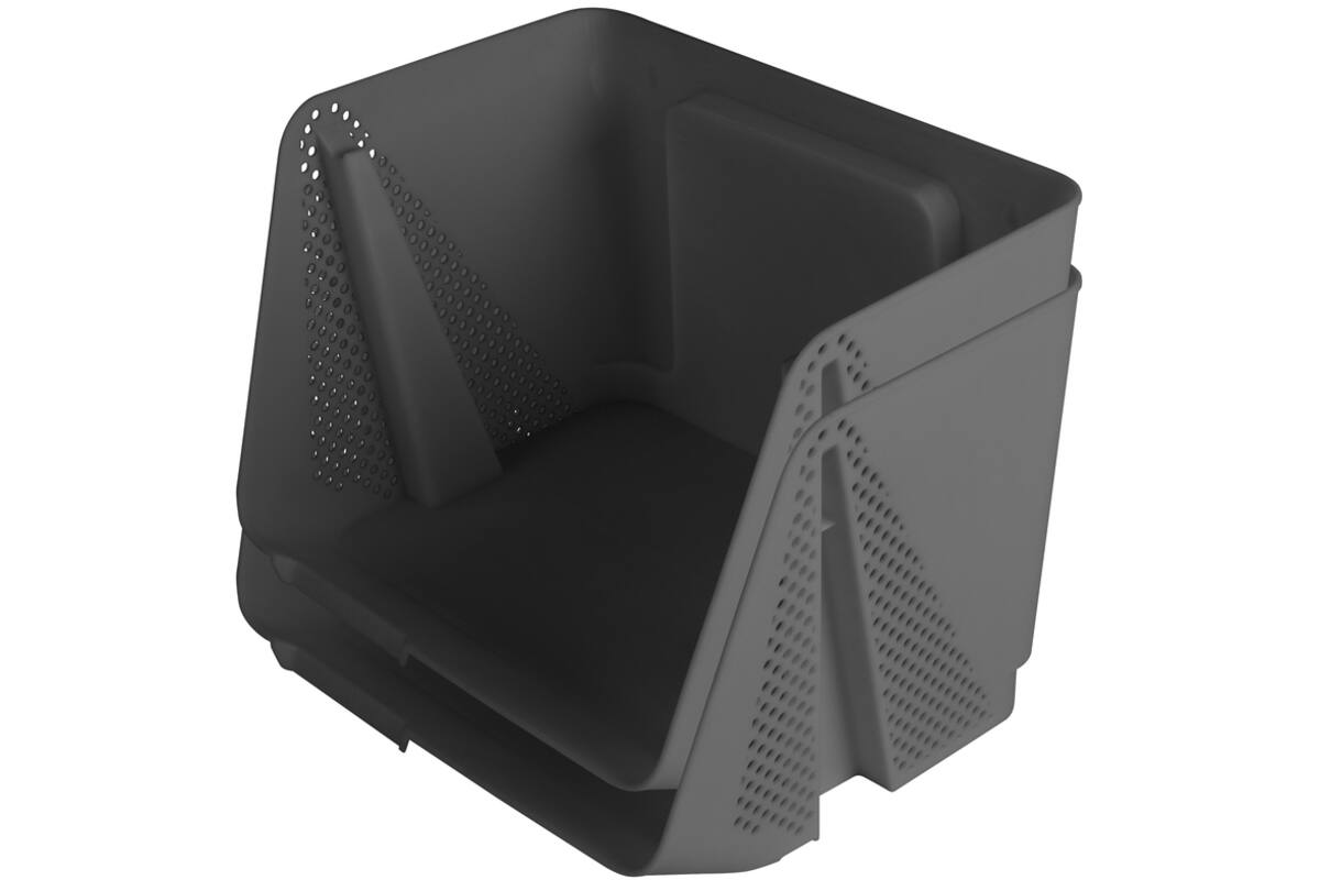 Opbergbak stappelaar sigma medium antraciet, 2 stuks