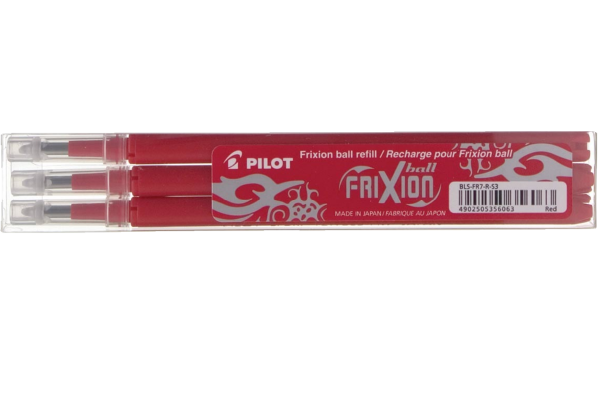 Vulling Pilot Frixion Ball/Click rood, 3 stuks