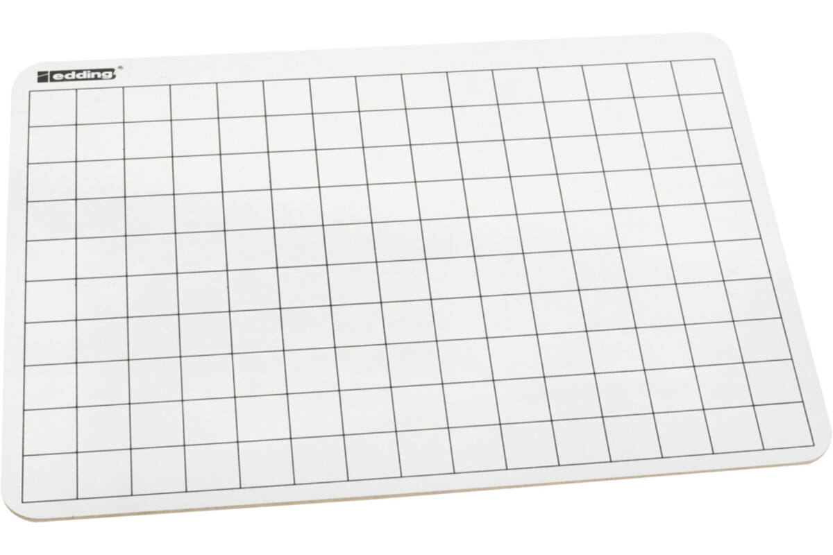 Whiteboard/Wisbord edding A4 geruit wit, 10 stuks