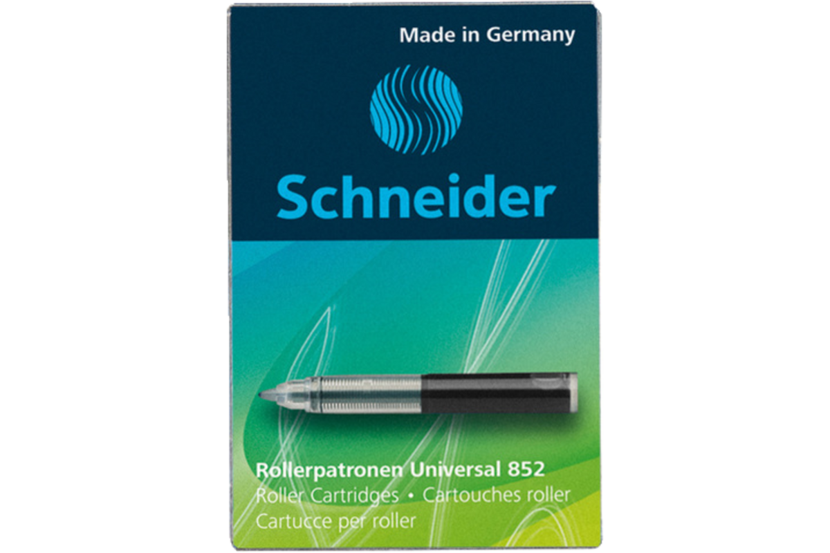 Navulling Schneider 852 rollerpen 5 stuks zwart