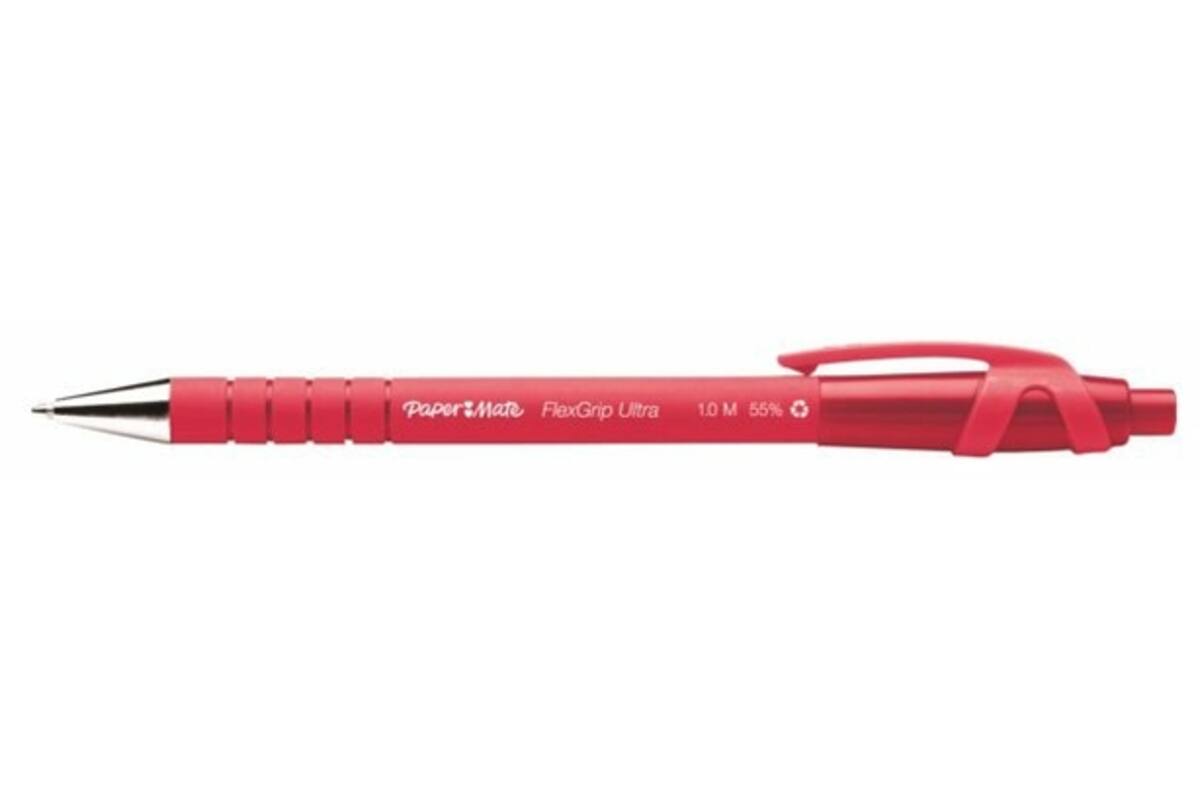 Balpen Papermate Flexgrip medium rood