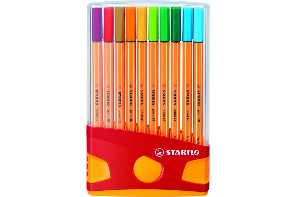 Fineliner STABILO Point 88 etui met 20 kleuren