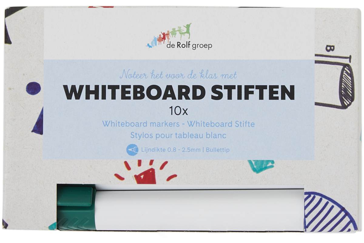 Whiteboardstiften | de Rolf groep | 5 mm groen, 10 stuks