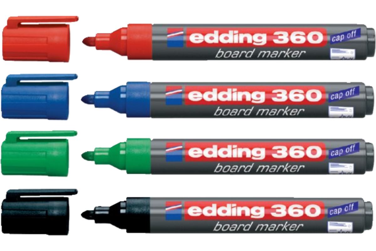 Whiteboardstift edding 360 1,5-3 mm assorti, 4 stuks